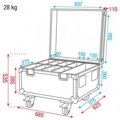 Showtec D7475 Case for 8x Compact Par 7